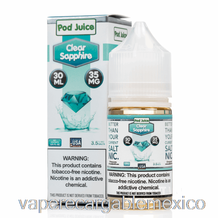 Vape Recargable Zafiro Claro - Jugo De Vaina - 30ml 55mg